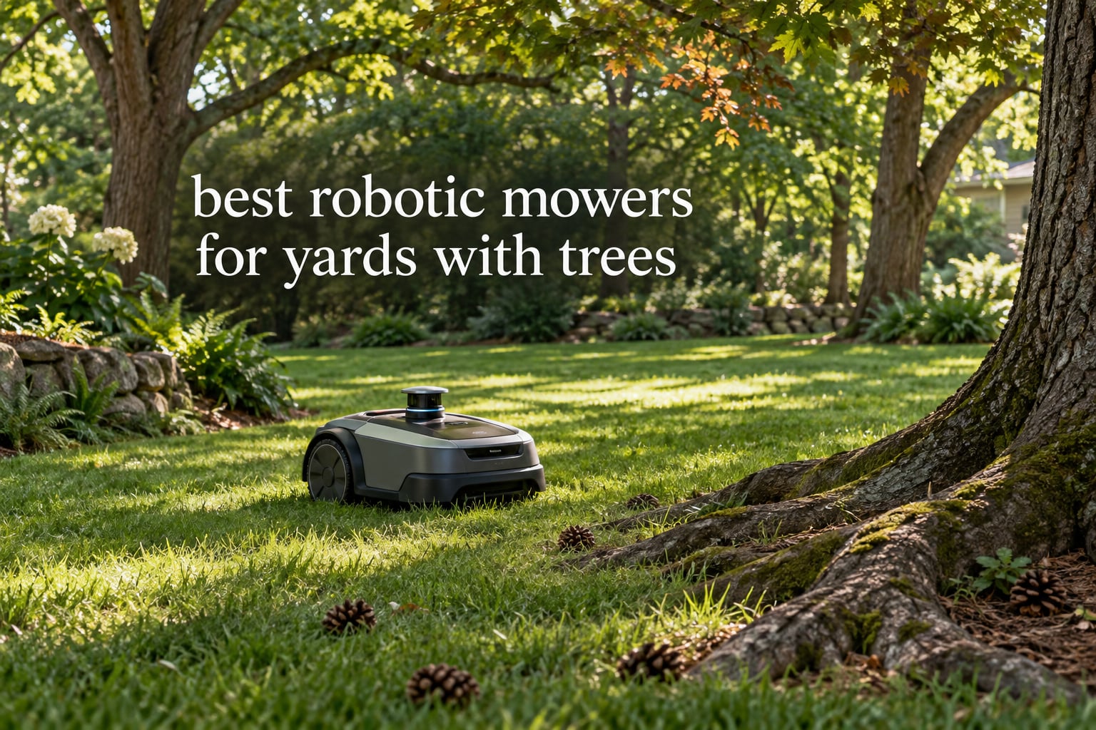 best robotic mowers for yards with trees